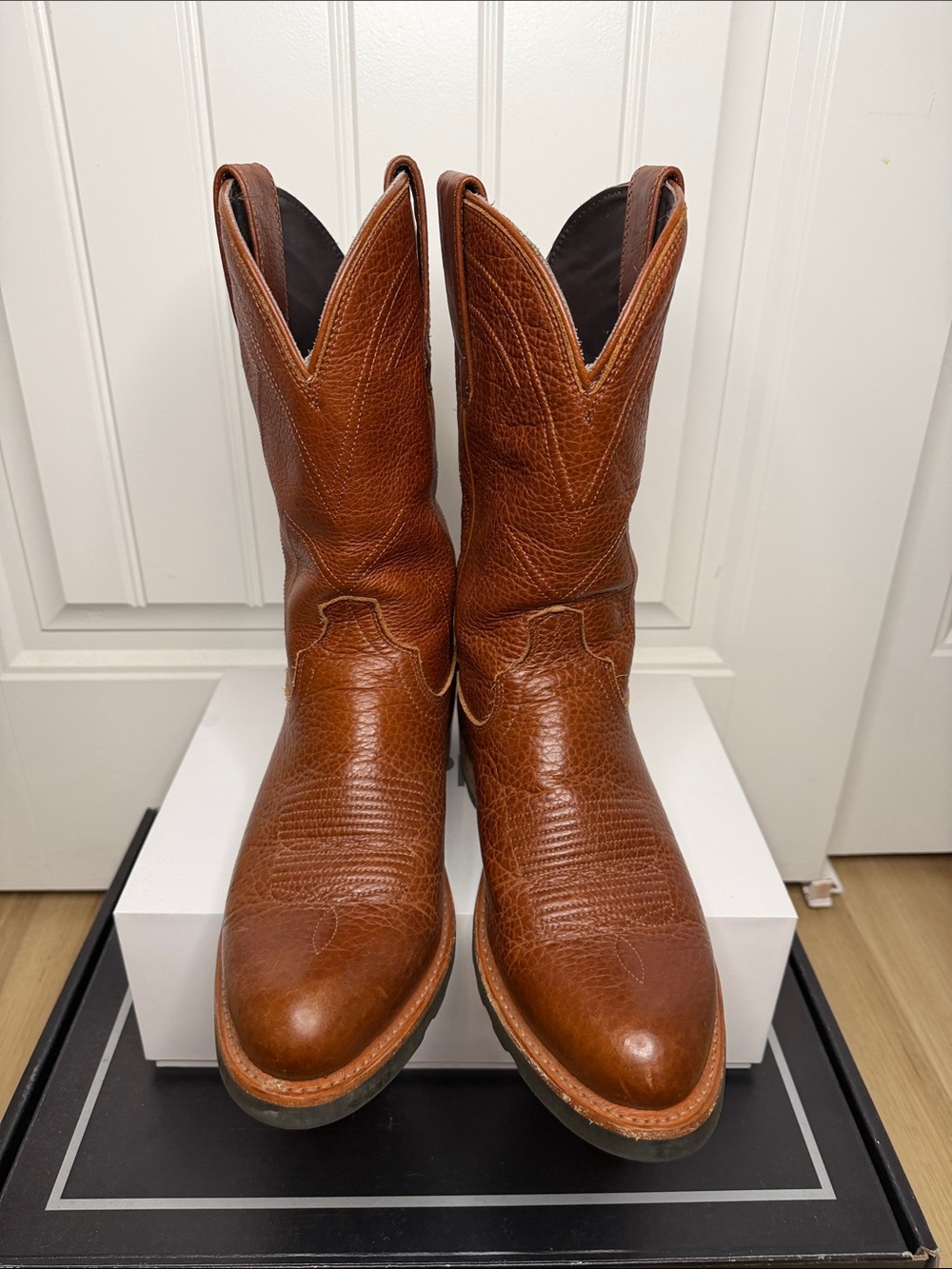 Men's Brown Leather Cowboy Boots